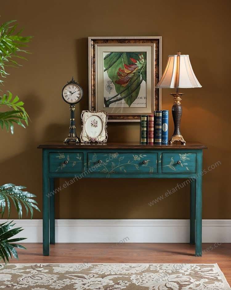 American style for wooden console table antique side table
